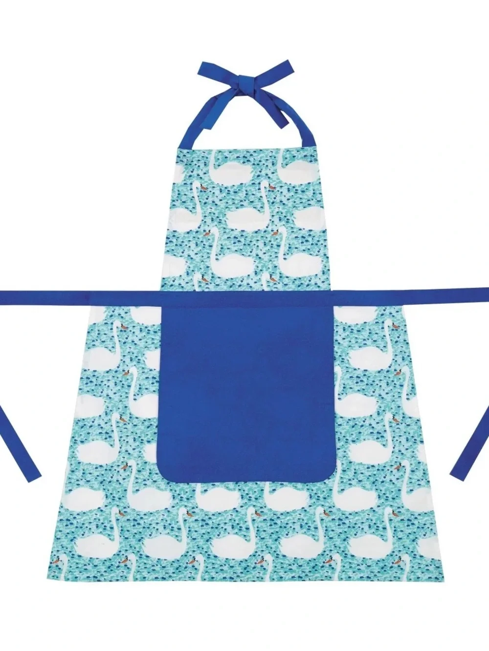 Blue Swan Lake Print Apron NEW